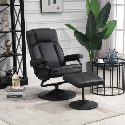 Jky Furniture 8 Points Vibration Massage Functions Leather Recliner Leisure Chair with Ottoman