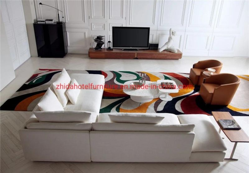 Foshan Modern Home Furniture 3 Seat Couch Living Room Fabric Sofa