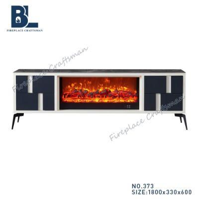 Home Appliance Wooden Mantel Surrounds MDF Modern Style TV Stand with Fireplace Stoves Heating Function