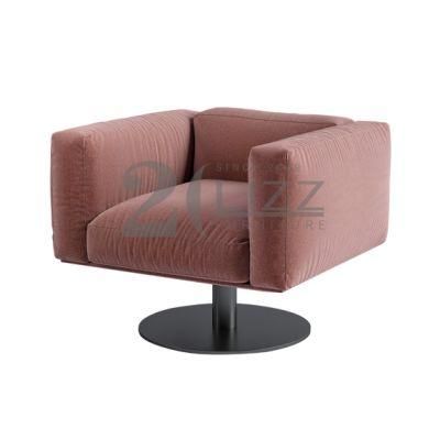 Latest New Design Luxury Modern Style 1 Seat Fabric Velvet Sofa Leisure Chair
