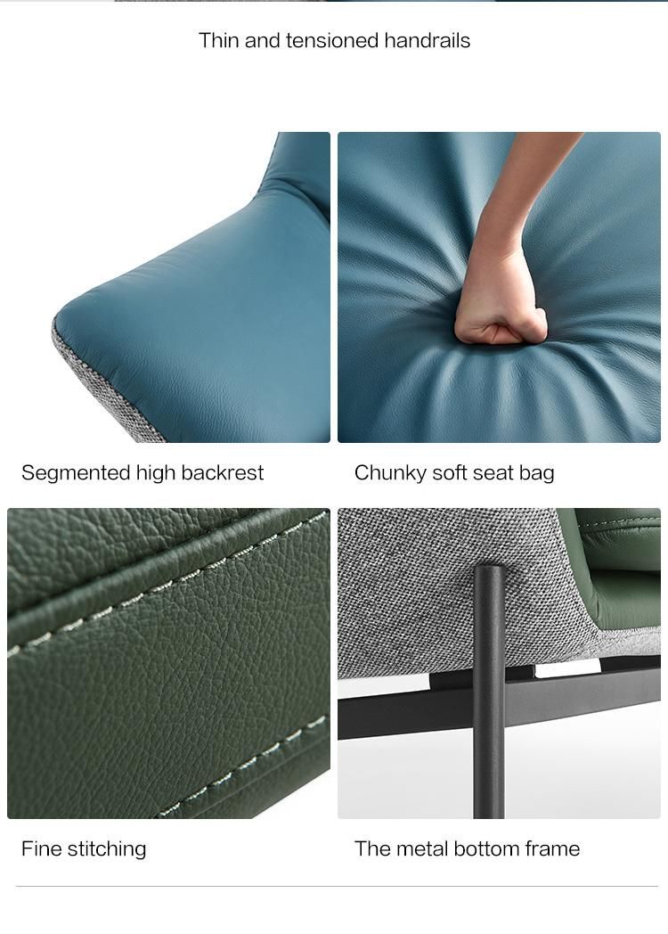 Linsy Modern Lazy Leisure Single Sofa Chair Hardware Foot Luxury Living Room Sofa Chair Tdy39