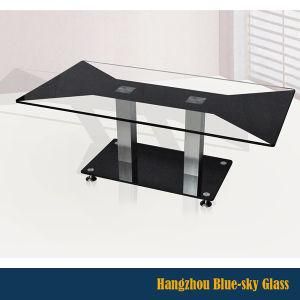 5mm 6mm 8mm Table Top Glass with Black Painted