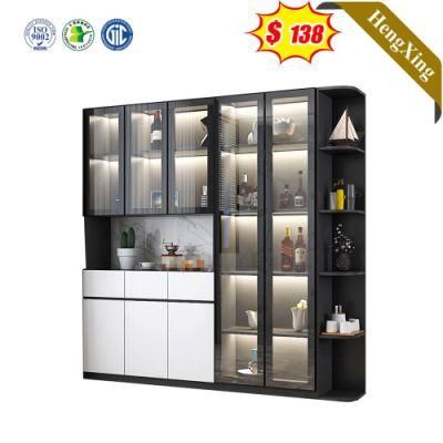 Simple Design Home Living Room Cabinet Wooden Customized Size Cabinets with Glass Door