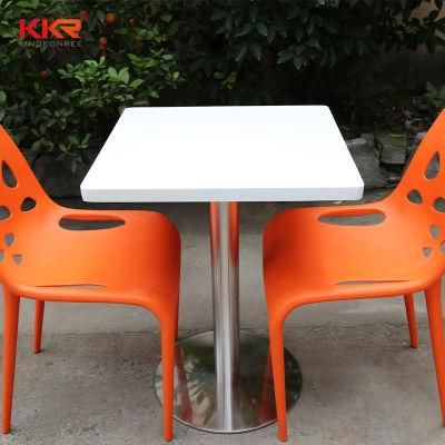 4 Seaters Solid Surface Dining Table Top for Restaurant