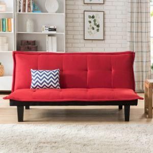 Furniture Functional Home Leisure Folding Suede Fabric Sofa Bed