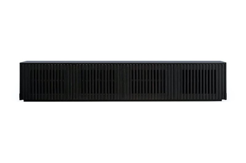 TV Cabinet MDF with Oak Veneer Premium Matt Paint Finish TV Stand Black or White Sintered Stone Design Top TV Table