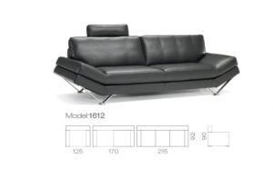 White Leather Sofa Set with Genuine Leather Couche Steel Sofa