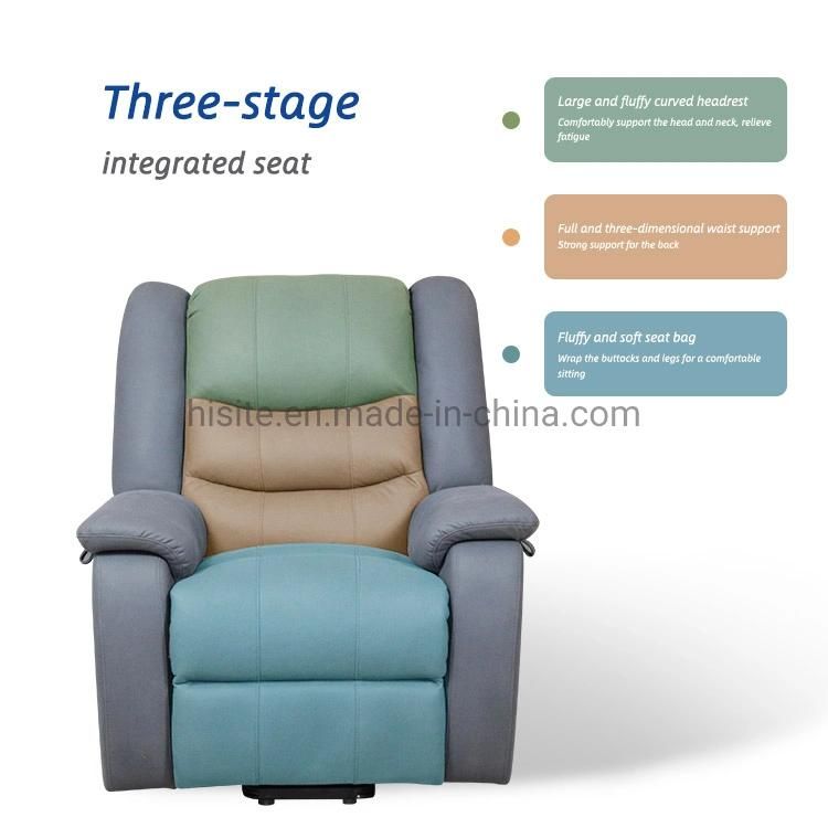 Luxury Quality Smart Home High Back Grey Remote Control Sectional Recliner Sofa Sets Lift Chair