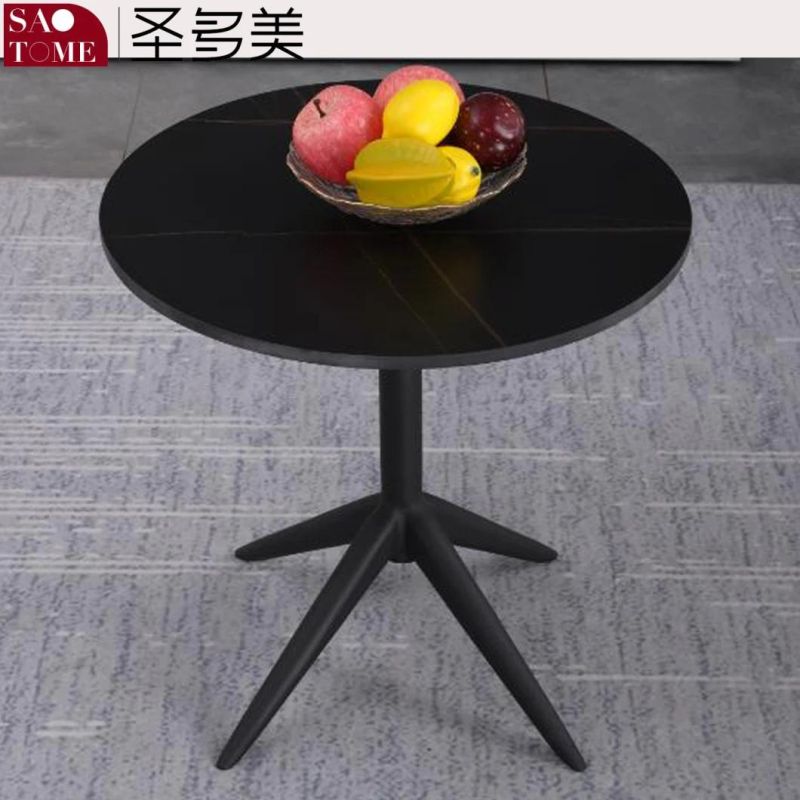 Modern Living Room Furniture Walnut Water Drop Shape Solid Wood Coffee Table