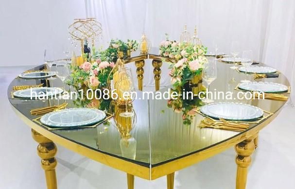Stainless Steel Table Oval Table Hot Sale Folding Semi-Circle Round Table