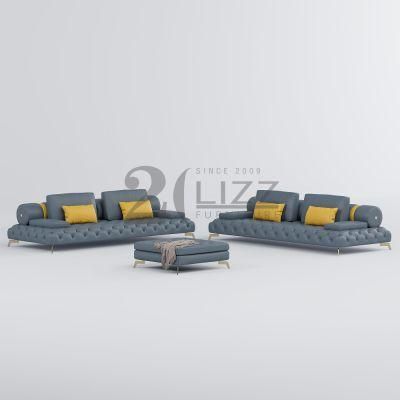 Unique Italian Designer Modern Home Sofa Furniture Minimalist Luxury Real Leather Couch Sofa Set
