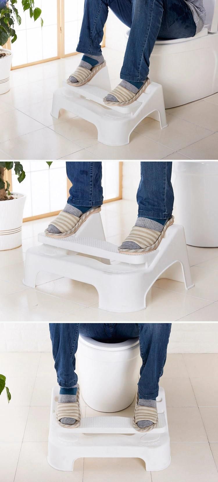 2021 New Adjustable Plastic Bathroom Toilet Stool Squatty Potty