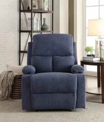 Living Room Sofa Manual Recliner Sofa with Two Cup Holders Comfortable and Soft Backrest Sofa Office Chair Home Furniture