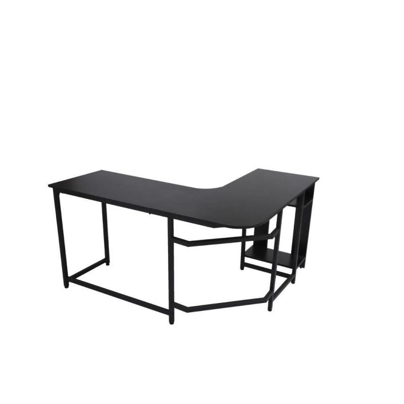 Hot Sale Beautiful Modern Wood Black Square Tube Computer Table