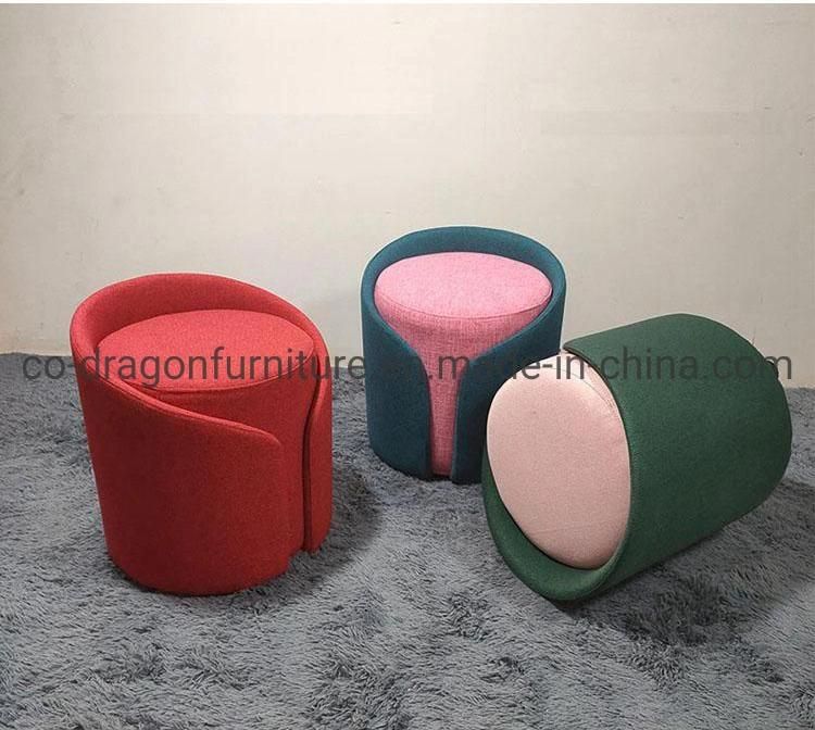 Modern Design Furniture Wooden Fabric Stool for Living Room Furniture