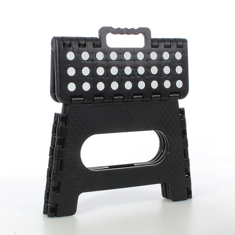 Modern Style, Practical and Firm Black Plastic Folding Stool
