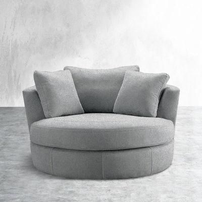Modern Leisure Home Living Room Furniture Minorca Elegant Revolving Accent Chair Round Lounge Cruddle Barrel Armchair