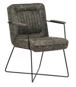 Modern Living Room Furniture with Coated Metal Armrest and Fabric Upholstered