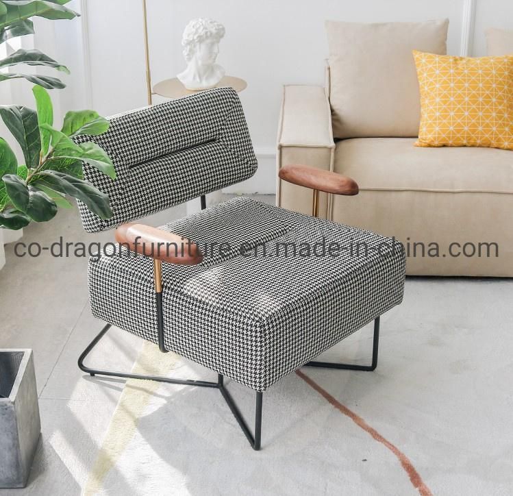 Nordic Style Modern Furniture Fabric Single Sofa Chair with Arm