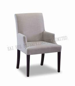 Modern Furniture Lounge Pale-Grey Fabric Leisure Chair with Handrails