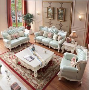 Classical European-Style Furniture Thick Leather Sofa E113