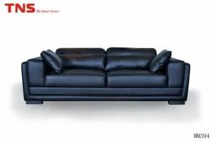 High Density Sponge Corner Italy Leather Sofa with Wood Leg (mm394)