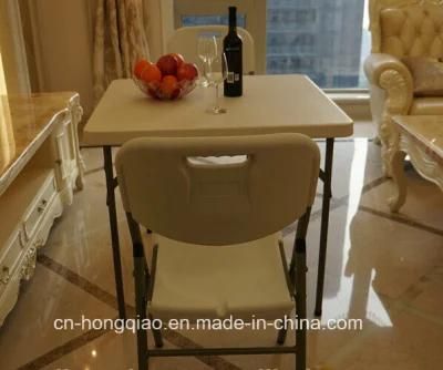 Household White Cheap Durable Square Folding Table for Dining Game Study (HQ-F86)