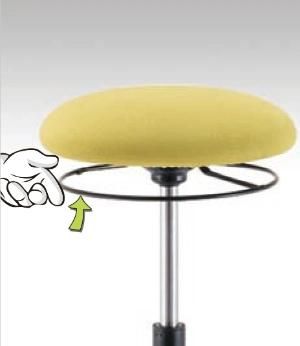 Height Adjustable Ergonomic Pneumatic Bar Wobble Standing Stool