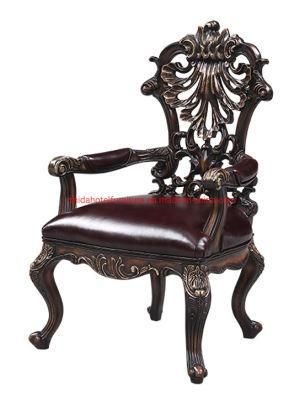 Antique Carved Living Room Home Chair for Hotel Lobby Area
