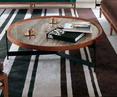 Metal Furniture Coffee Tea Table with Natural Marble