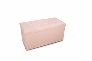 Collapsible Foldable PVC Storage Ottoman Rectangle Stool Storage Ottoman for Clothes