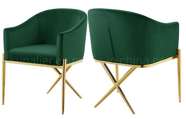 Luxury Single Seater Leisure Armchair Accent Chair Stainless Steel