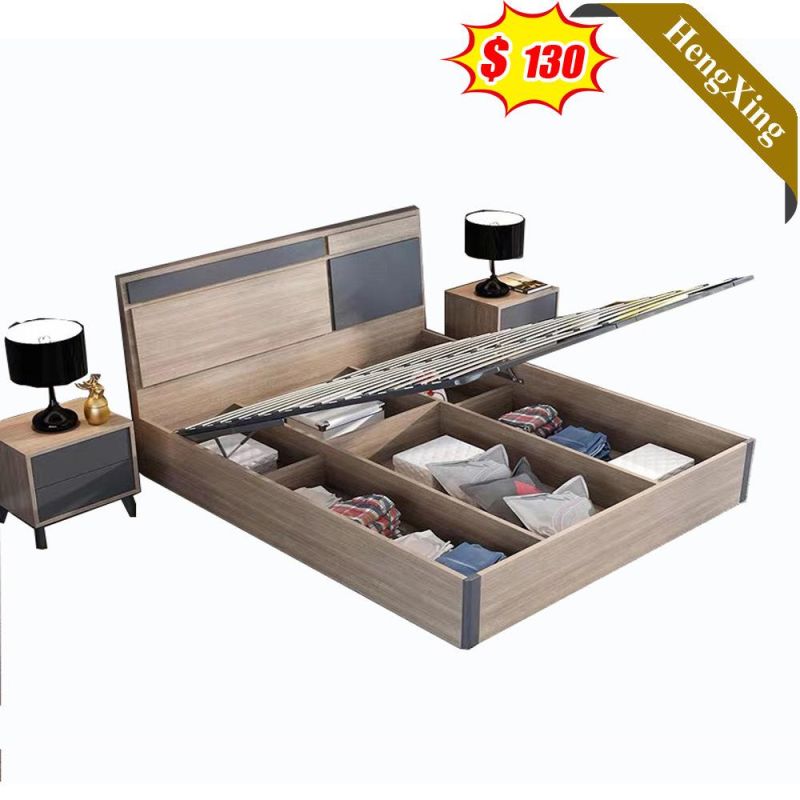 Popular Nordic Style Mixed Color Bedroom Furniture Bed Side Table with Drawers