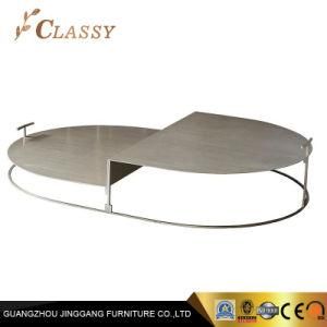 Home Living Room Metal Sheet Based Simple Coffee Side Table