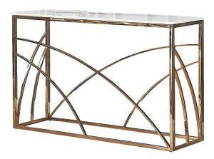 Nordic Wholesale Modern White Artificial Marble Top Rose Gold Smart Stainless Steel Base Coffee Table
