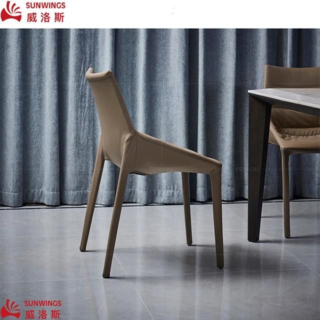 Light and Luxury Solid Wood Fabric All - Covered Dining Chair for Hotel