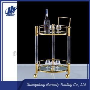 Gh#02 Acrylic Transparent Golden Stainless Steel Table