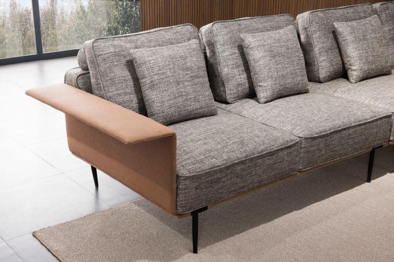 Guangdong Factory Living Room Sectional Corner Fabric Furniture Fabric Sofa Living Room Sofa