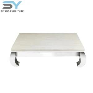 Stainless Steel Furniture Marble Table White Coffee Table Sofa Table