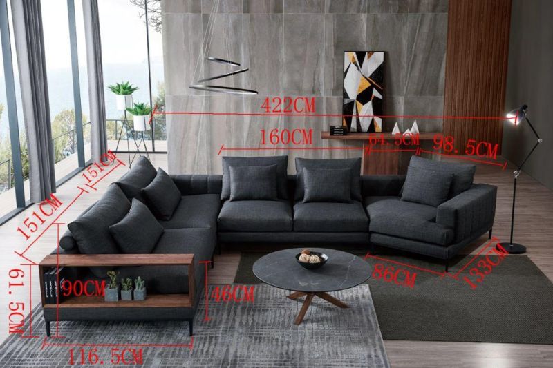 Living Room Furniture Luxury Sofa Set U Shape Sofa for Villa GS9007