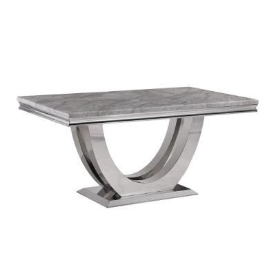 Factory Price Customized Stainless Steel Marble Top Coffee Table for Living Room