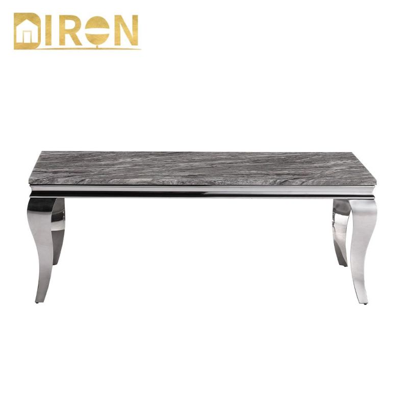 Luxury Modern Living Room Center Table Stainless Steel Coffee Table for Villa Decoration