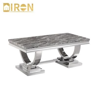 Home Furniture China Wholesale Modern Popular Design 304 Stainless Steel Coffee Table