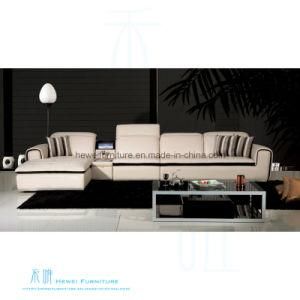 Modern Living Room Corner Leather Sofa for Home (HW-8197BS)