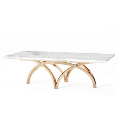 New Design Gold Stainless Steel Living Room Coffee Table