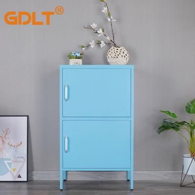 Household Modern Environmental Protection Children&prime;s Storage Cabinet Wrought Iron Breathable Storage Side Cabinet Cupboard