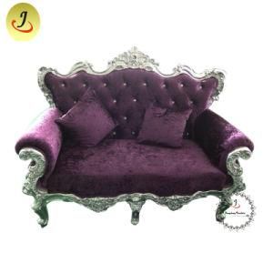 Luxury Royal Fabric 2 Seater King Queen Sofa for Living Room