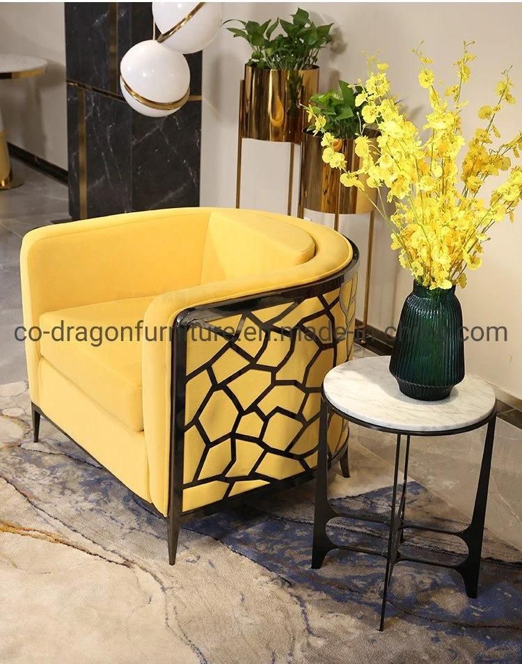Modern Home Furniture Metal Leisure Single Sofa Chair with Arm
