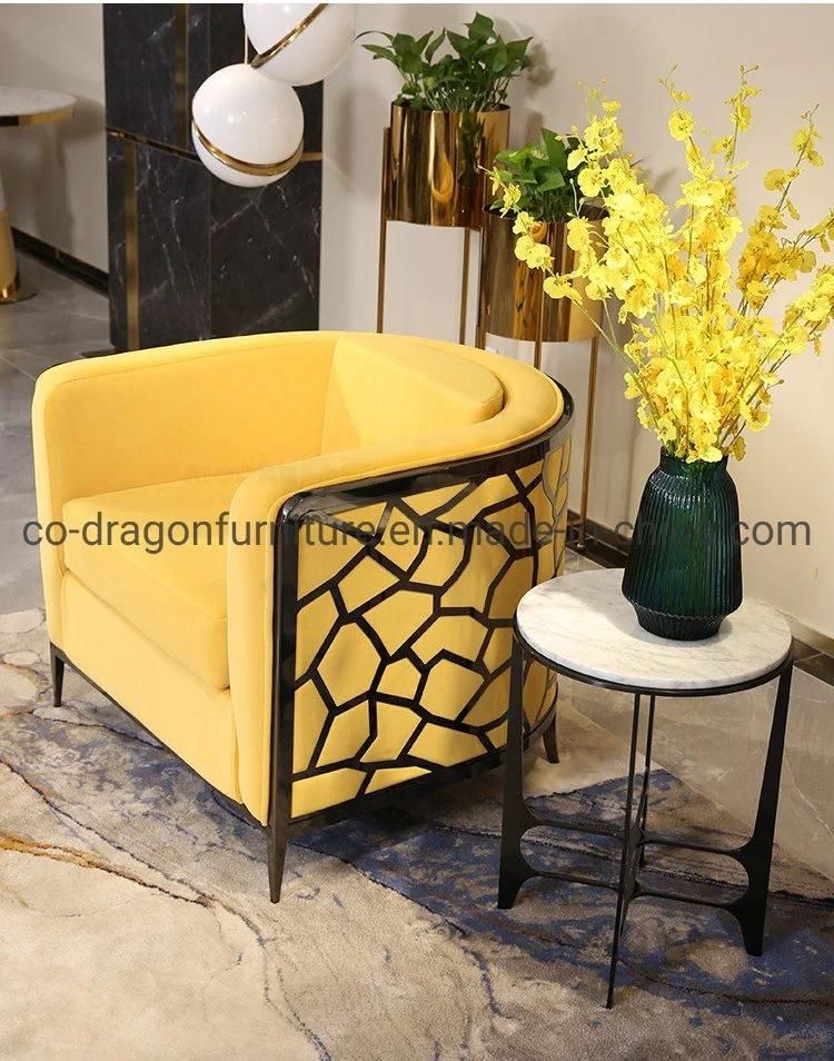 Modern Home Furniture Metal Leisure Single Sofa Chair with Arm