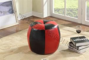 PVC Leather Modern Fashion Red Black Ottaman